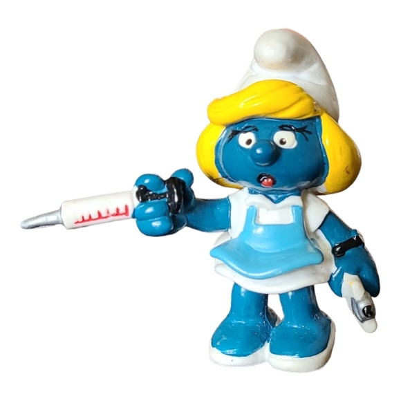 Vintage 1980's Smurfs: Doctor Smurf, Quack Smurf and Nurse Smurf - Picture 10 of 13